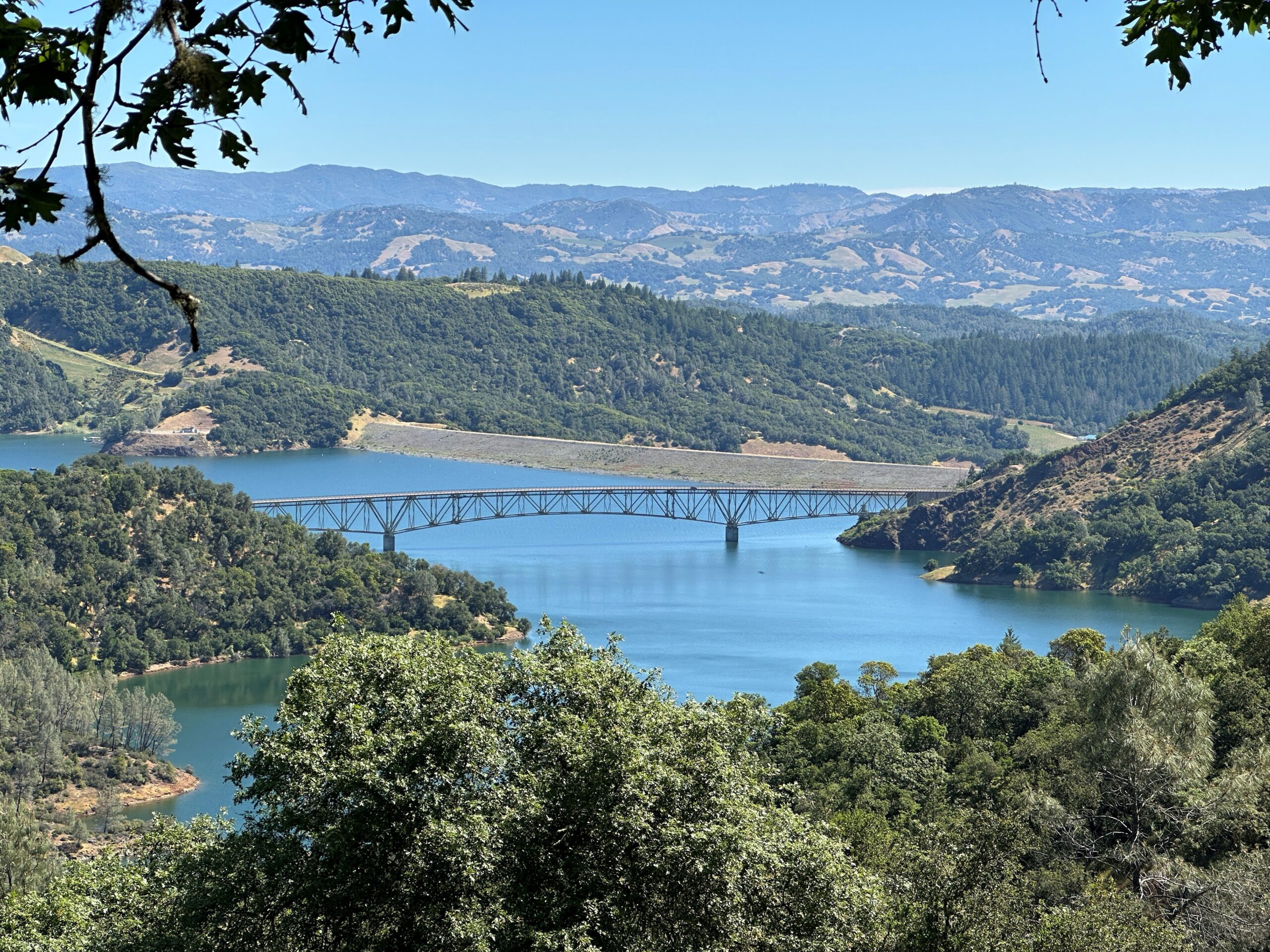 View of Lake Sonoma Bridge from Little Flat